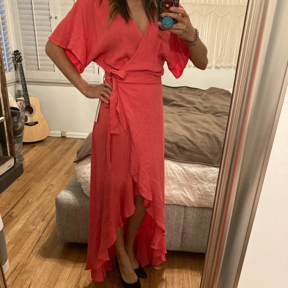 Maxi wrap around dress